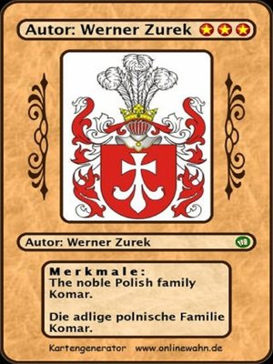 cover image of The noble Polish family Komar. Die adlige polnische Familie Komar.